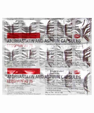 Ecosprin AV 75 Mg (Atorvastatin/Aspirin)