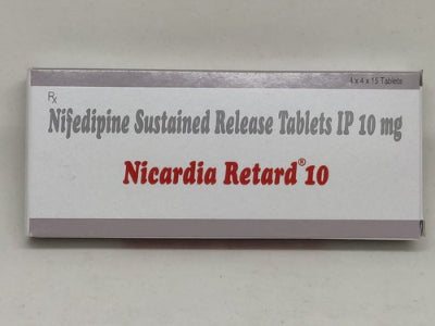Nicardia Retard 10 mg (Nifedipine)