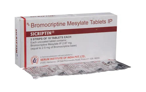 Sicriptin 2.5 mg Tablets (Bromocriptine)