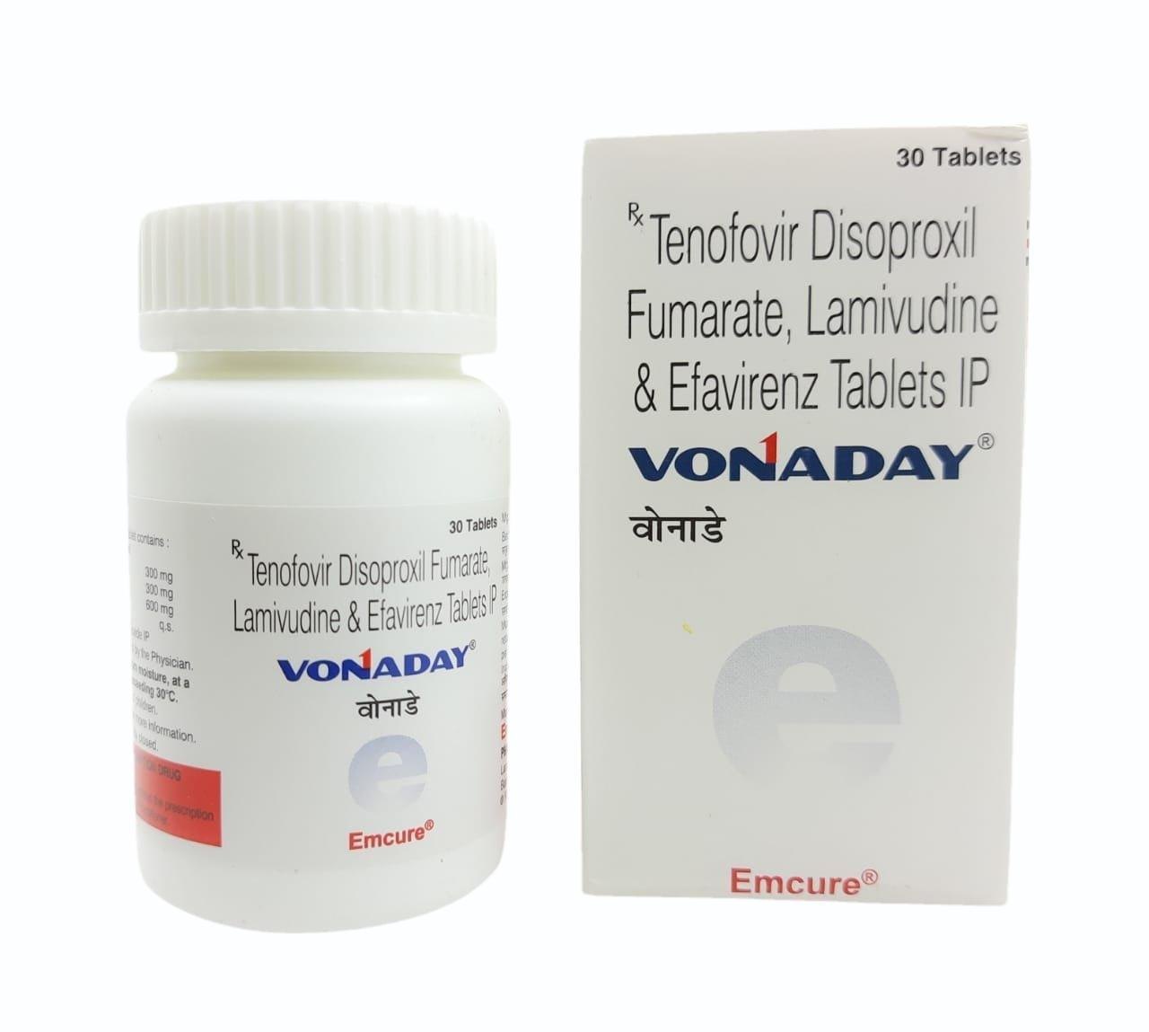 Vonaday (Lamivudine 300mg/Tenofovir 300mg/Efavirenz 600mg)