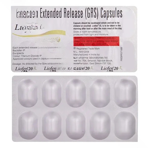 Liofen XL 20 Mg (Baclofen)