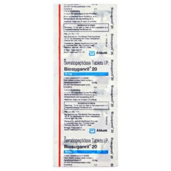 Biosuganril 20 mg (Serratiopeptidase)