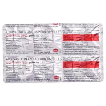 Ecosprin-AV 75/20 Mg (Atorvastatin/Aspirin)