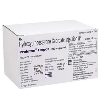 Proluton Depot 500 mg Injection (Hydroxyprogesterone Caproate)