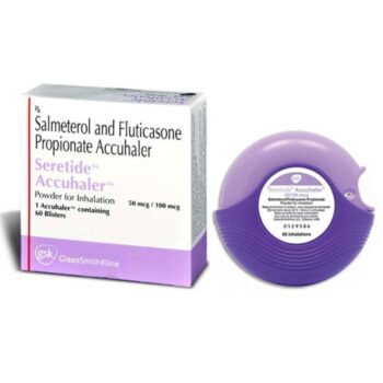 Round Purple Inhaler (Salmeterol/Fluticasone)