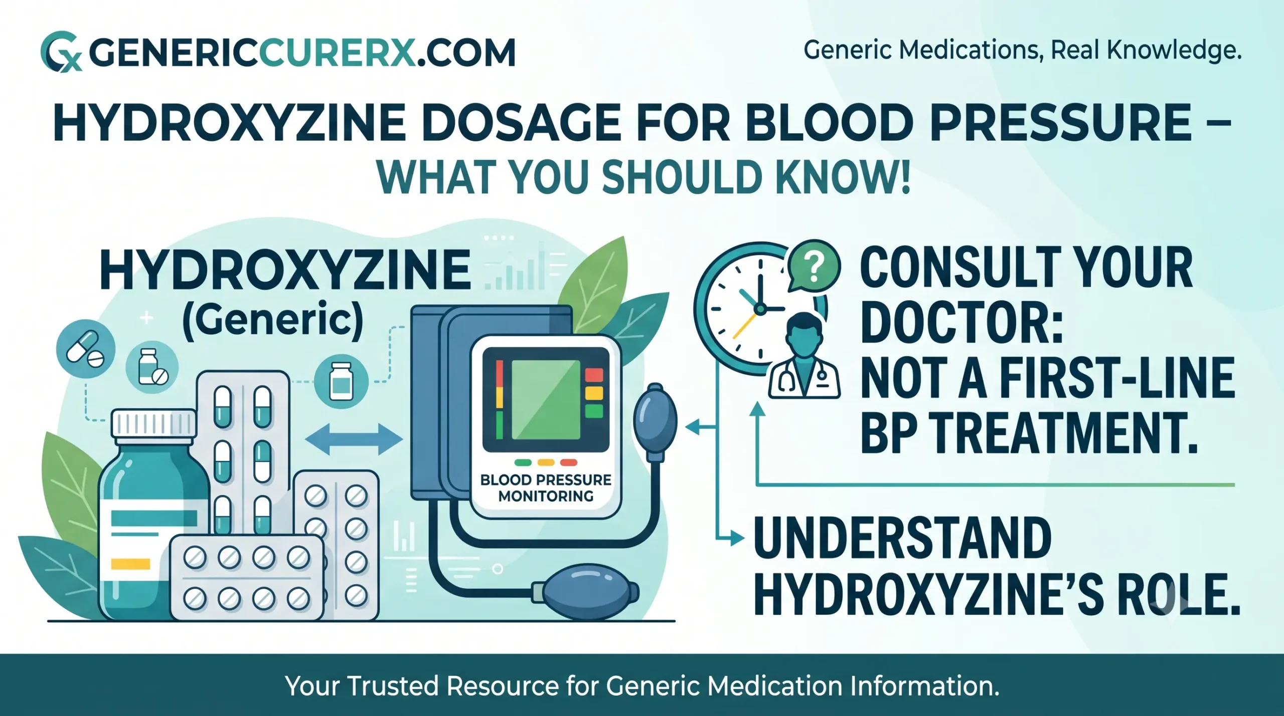 Hydroxyzine is a medication commonly used to treat anxiety, allergies, nausea, and itching. However, many people search online for information about hydroxyzine dosage for blood pressure. This often leads to confusion.